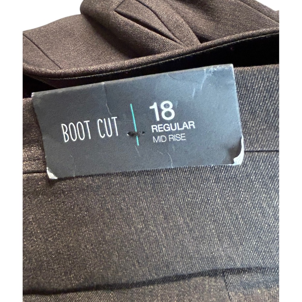 Maurices Womens Size 18 Regular Brown Boot Cut Mid Rise‎ Dress Pants Workwear - Picture 4 of 8